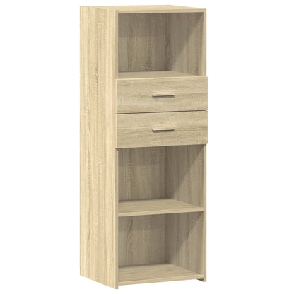 Hoge kast 45x42,5x124 cm bewerkt hout sonoma eikenkleurig