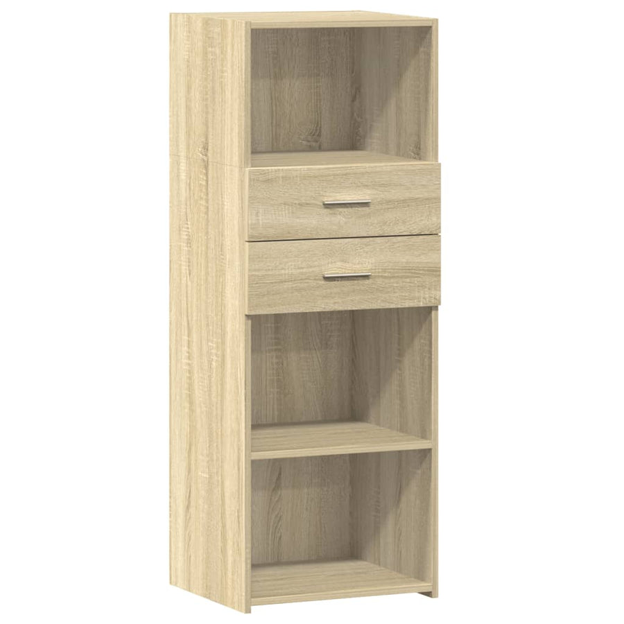 Hoge kast 45x42,5x124 cm bewerkt hout sonoma eikenkleurig