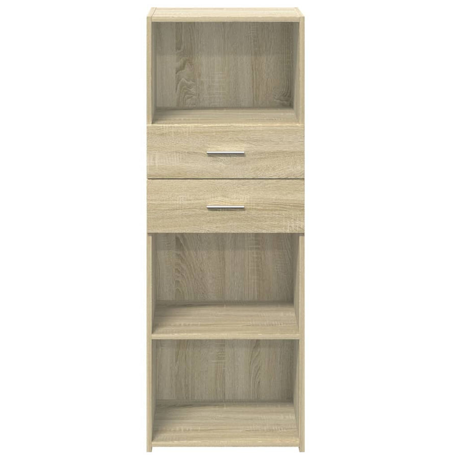 Hoge kast 45x42,5x124 cm bewerkt hout sonoma eikenkleurig
