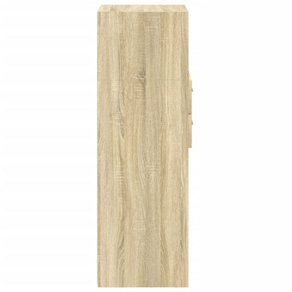 Hoge kast 45x42,5x124 cm bewerkt hout sonoma eikenkleurig
