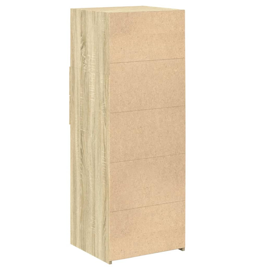 Hoge kast 45x42,5x124 cm bewerkt hout sonoma eikenkleurig