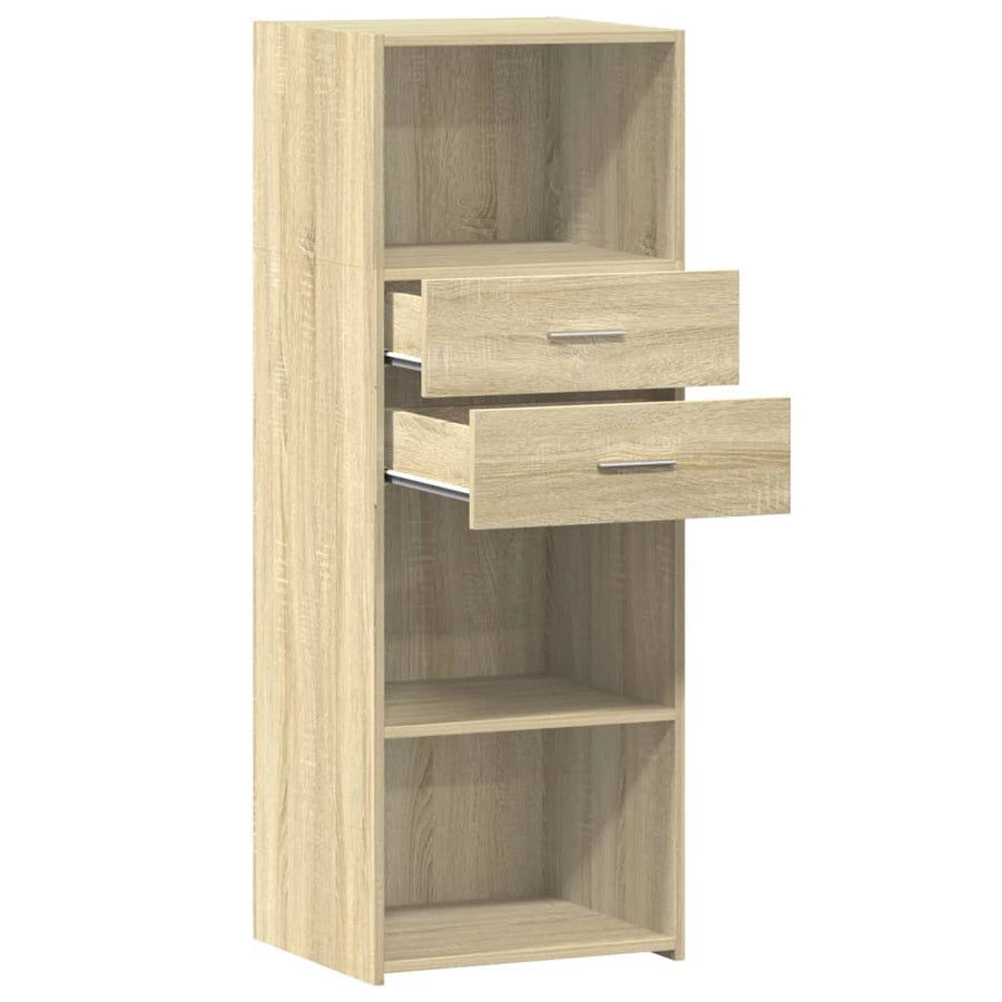 Hoge kast 45x42,5x124 cm bewerkt hout sonoma eikenkleurig