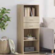 Hoge kast 45x42,5x124 cm bewerkt hout sonoma eiken