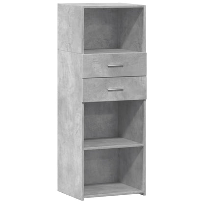 Hoge kast 45x42,5x124 cm bewerkt hout betongrijs