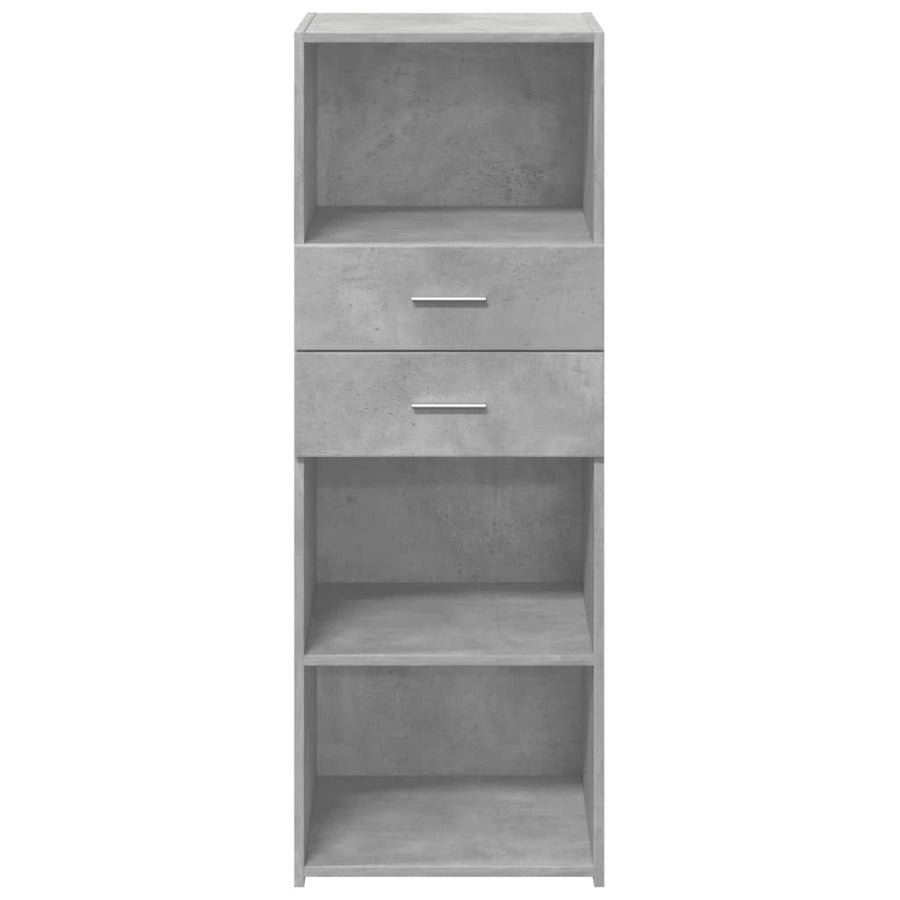 Hoge kast 45x42,5x124 cm bewerkt hout betongrijs