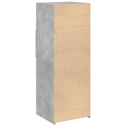 Hoge kast 45x42,5x124 cm bewerkt hout betongrijs