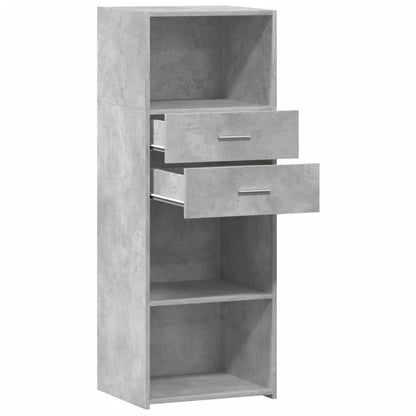 Hoge kast 45x42,5x124 cm bewerkt hout betongrijs