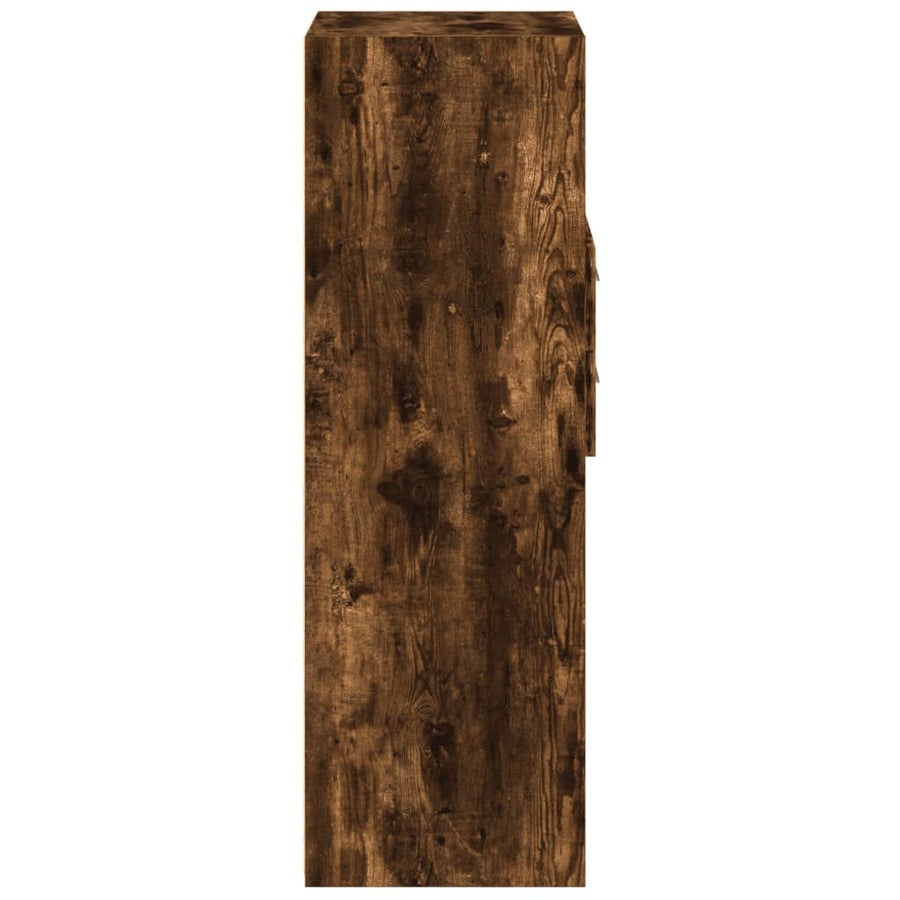 Hoge kast 45x42,5x124 cm bewerkt hout gerookt eikenkleurig