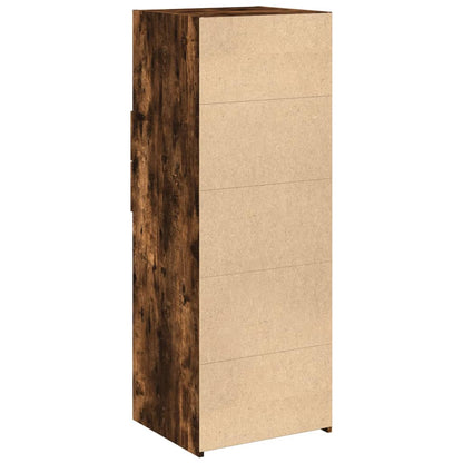 Hoge kast 45x42,5x124 cm bewerkt hout gerookt eikenkleurig