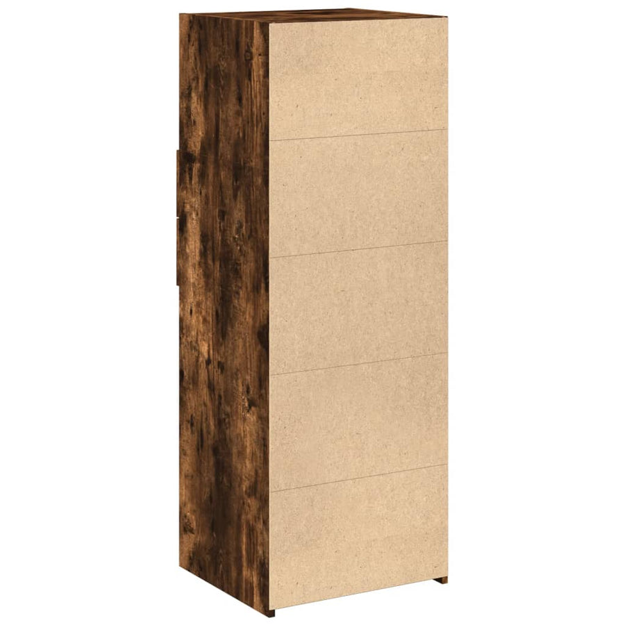 Hoge kast 45x42,5x124 cm bewerkt hout gerookt eikenkleurig