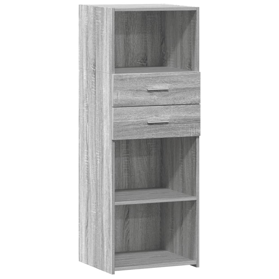 Hoge kast 45x42,5x124 cm bewerkt hout grijs sonoma eikenkleurig