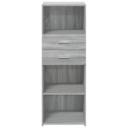 Hoge kast 45x42,5x124 cm bewerkt hout grijs sonoma eikenkleurig