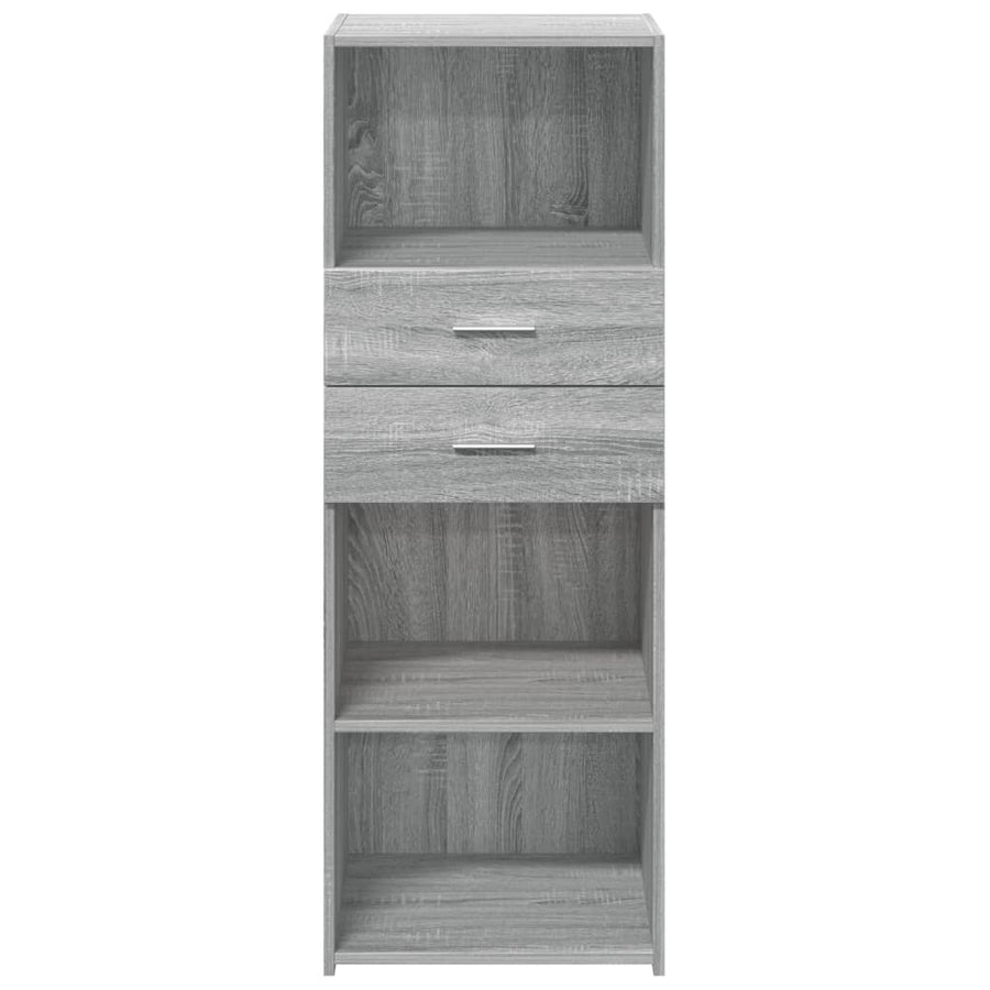 Hoge kast 45x42,5x124 cm bewerkt hout grijs sonoma eikenkleurig
