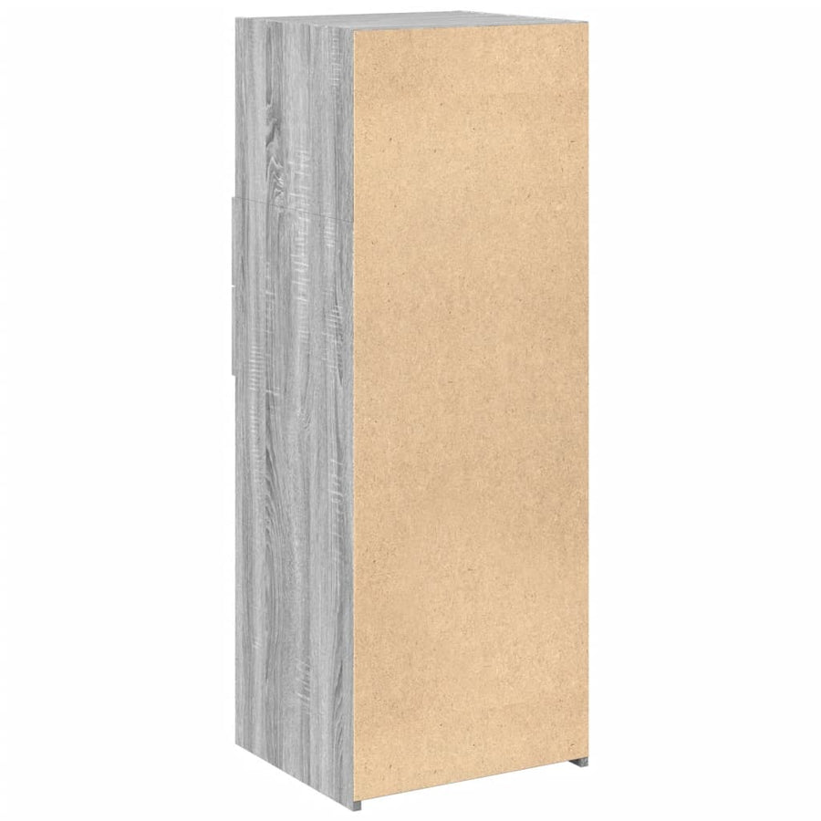 Hoge kast 45x42,5x124 cm bewerkt hout grijs sonoma eikenkleurig