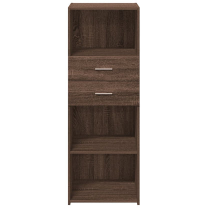 Hoge kast 45x42,5x124 cm bewerkt hout bruin eikenkleurig