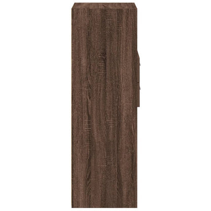 Hoge kast 45x42,5x124 cm bewerkt hout bruin eikenkleurig