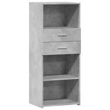 Hoge kast 50x42,5x124 cm bewerkt hout betongrijs
