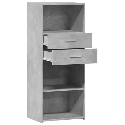 Hoge kast 50x42,5x124 cm bewerkt hout betongrijs