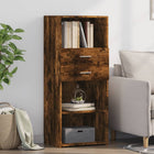 Hoge kast 50x42,5x124 cm bewerkt hout gerookt eiken