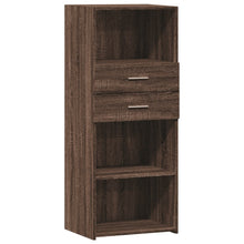 Hoge kast 50x42,5x124 cm bewerkt hout bruin eikenkleurig