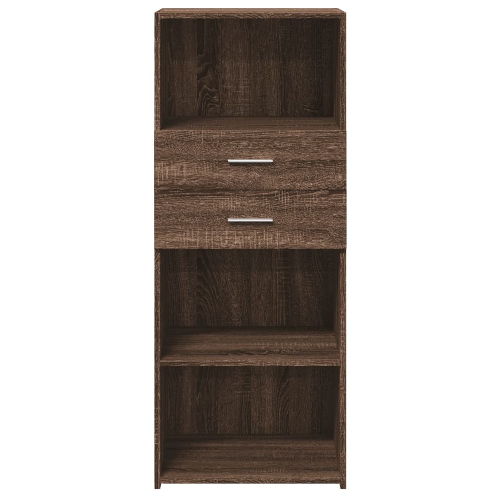 Hoge kast 50x42,5x124 cm bewerkt hout bruin eikenkleurig
