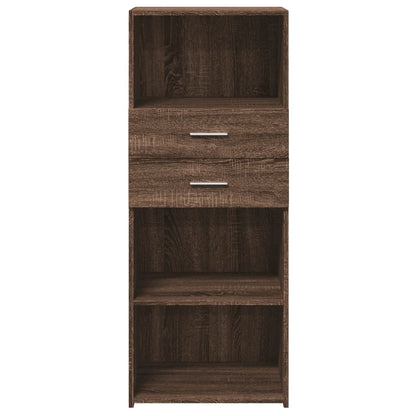 Hoge kast 50x42,5x124 cm bewerkt hout bruin eikenkleurig