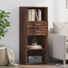 Hoge kast 50x42,5x124 cm bewerkt hout bruin