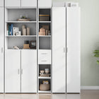 Tall cabinet 30x42.5x185 cm treated wood white