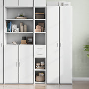 Hoge kast 30x42,5x185 cm bewerkt hout wit