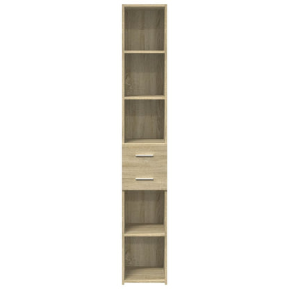 Hoge kast 30x42,5x185 cm bewerkt hout sonoma eikenkleurig
