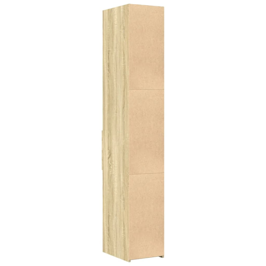 Hoge kast 30x42,5x185 cm bewerkt hout sonoma eikenkleurig