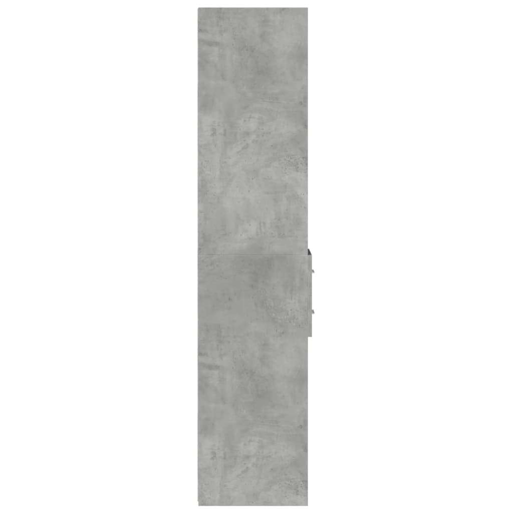 Hoge kast 30x42,5x185 cm bewerkt hout betongrijs