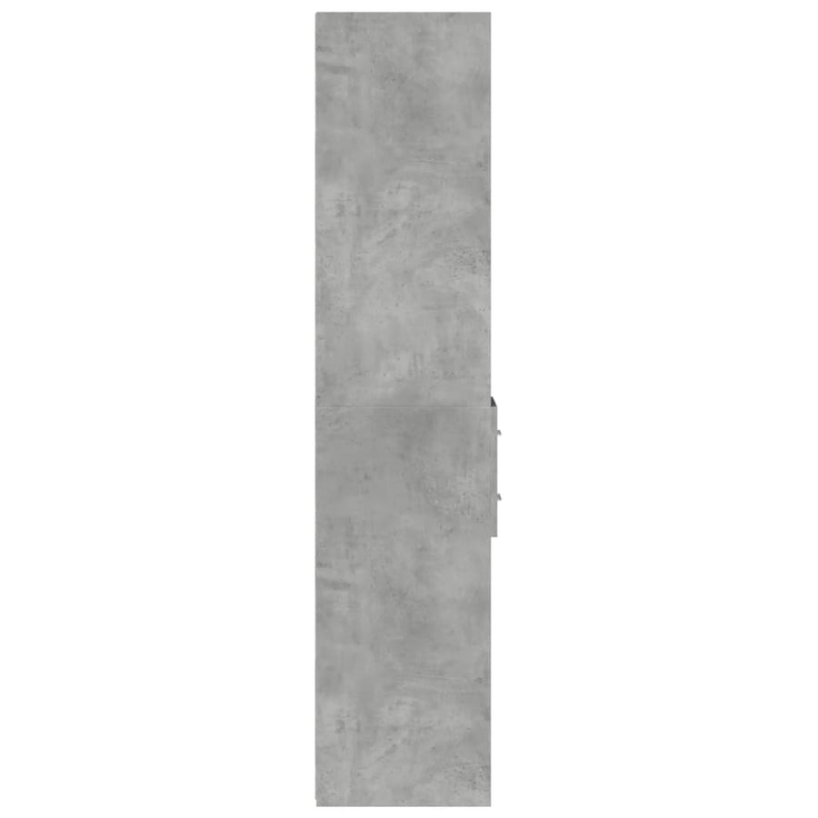 Hoge kast 30x42,5x185 cm bewerkt hout betongrijs