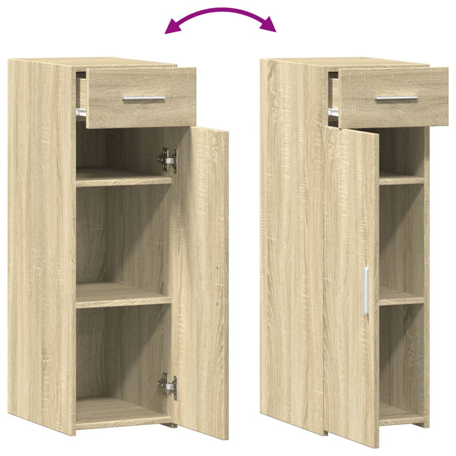 Dressoir 30x42,5x93 cm bewerkt hout sonoma eikenkleurig