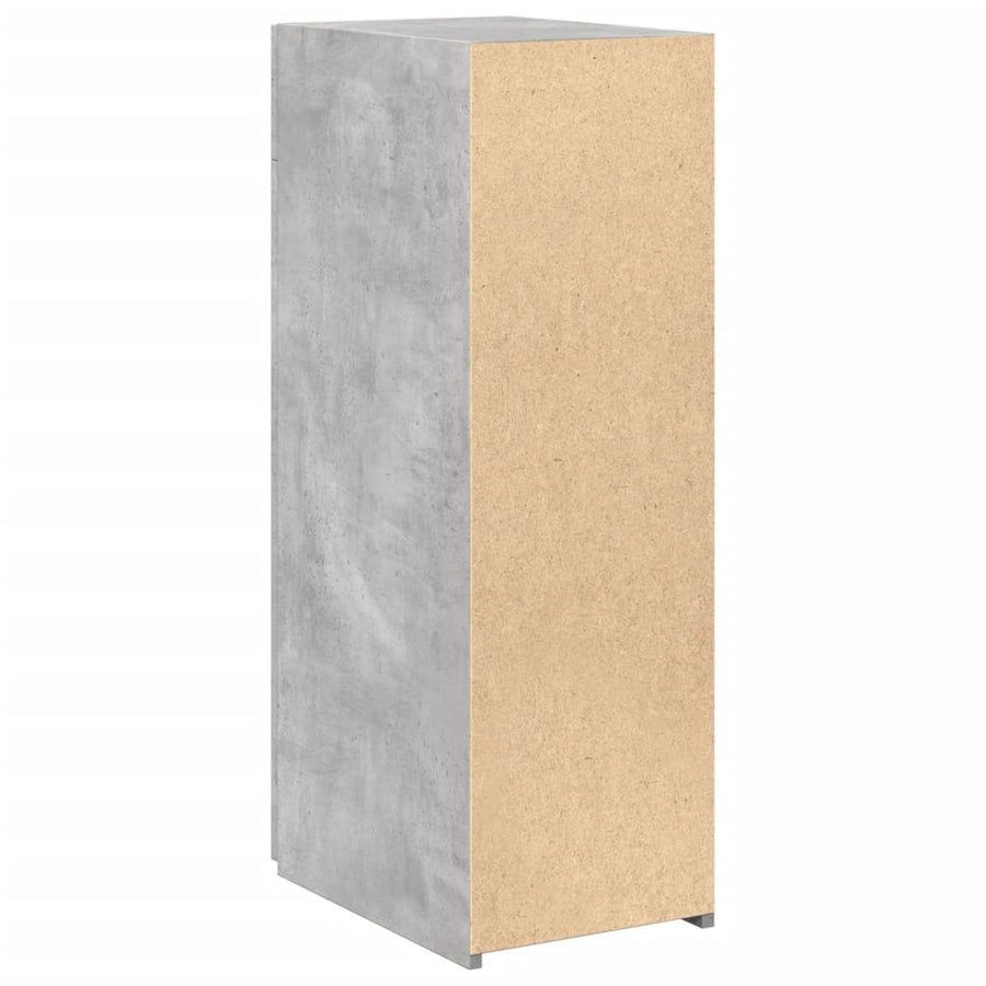 Dressoir 30x42,5x93 cm bewerkt hout betongrijs