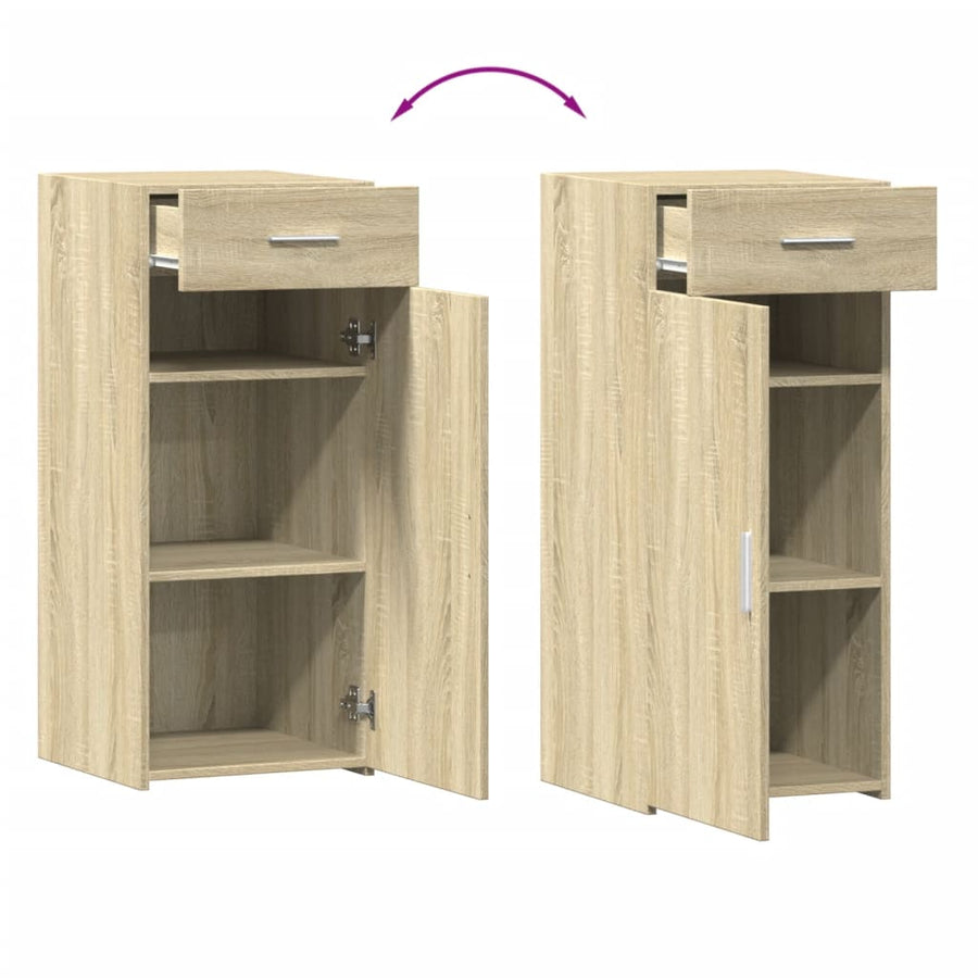 Dressoir 40x42,5x93 cm bewerkt hout sonoma eikenkleurig