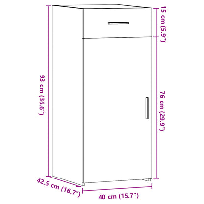 Dressoir 40x42,5x93 cm bewerkt hout sonoma eikenkleurig