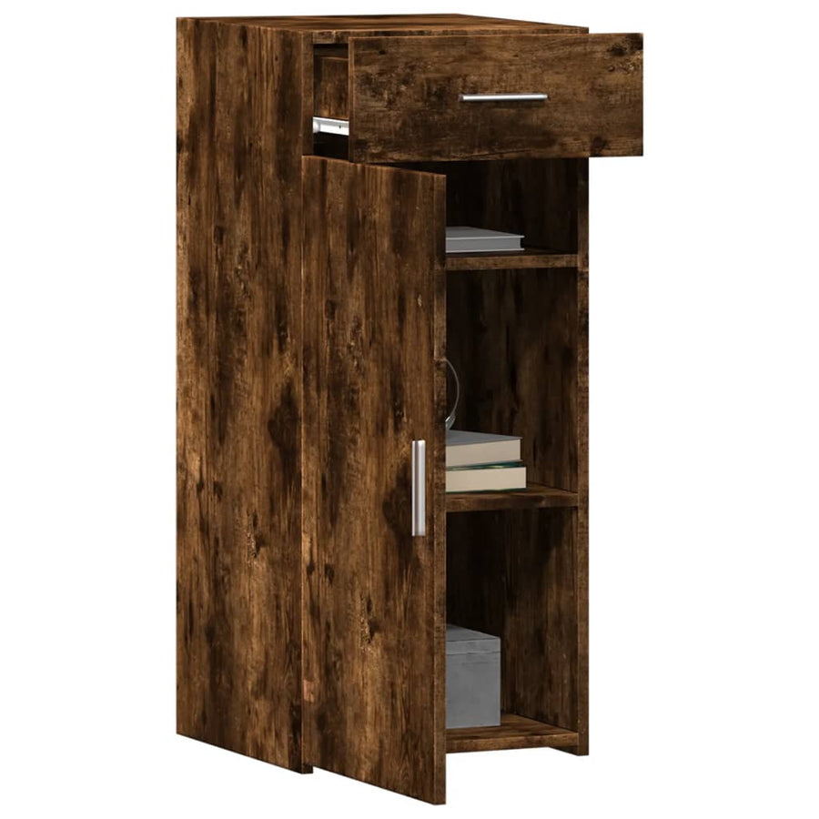 Dressoir 40x42,5x93 cm bewerkt hout gerookt eikenkleurig
