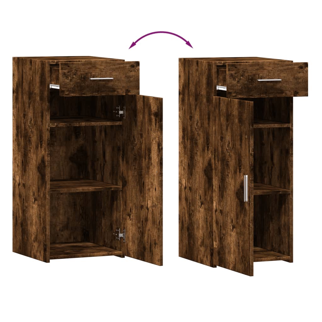 Dressoir 40x42,5x93 cm bewerkt hout gerookt eikenkleurig