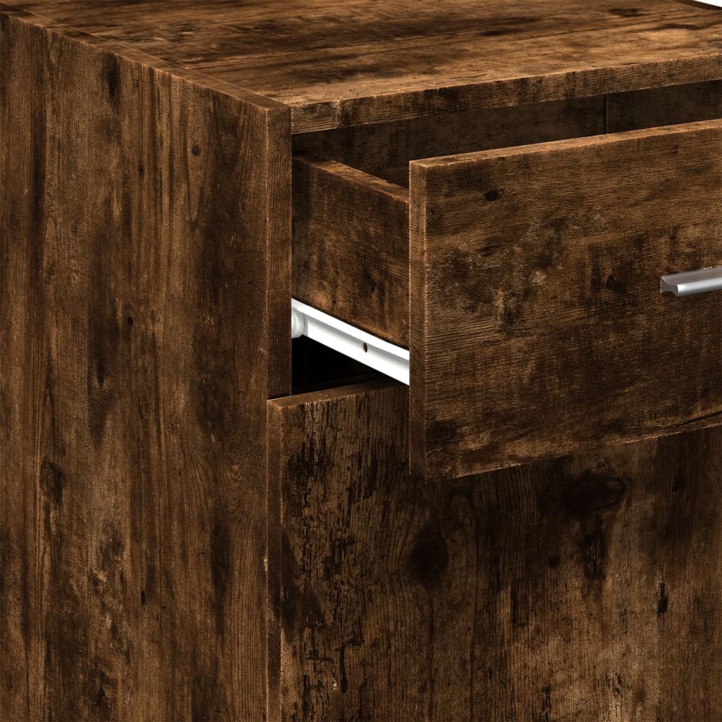 Dressoir 40x42,5x93 cm bewerkt hout gerookt eikenkleurig