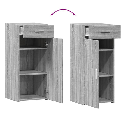 Dressoir 40x42,5x93 cm bewerkt hout grijs sonoma eikenkleur