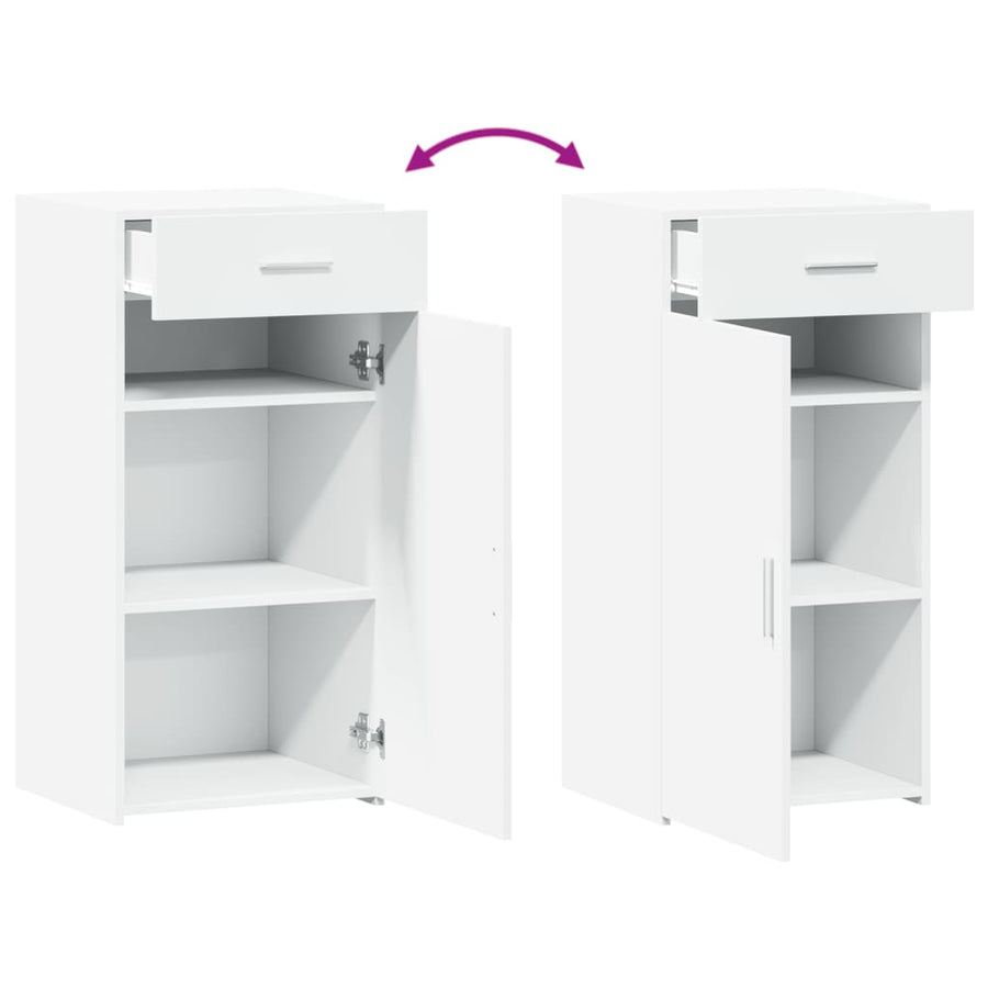 Dressoir 45x42,5x93 cm bewerkt hout wit