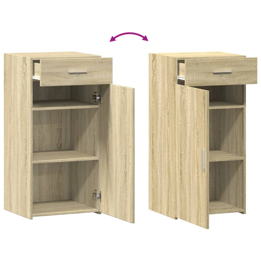 Dressoir 45x42,5x93 cm bewerkt hout sonoma eikenkleurig