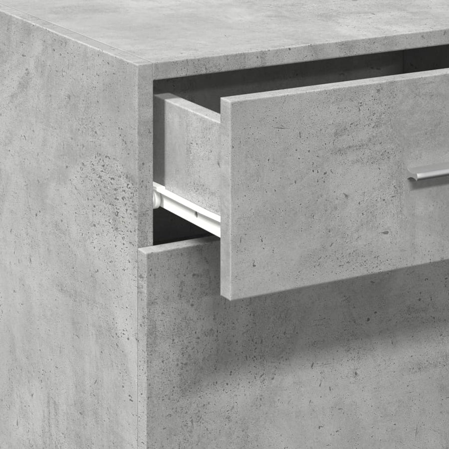 Dressoir 45x42,5x93 cm bewerkt hout betongrijs
