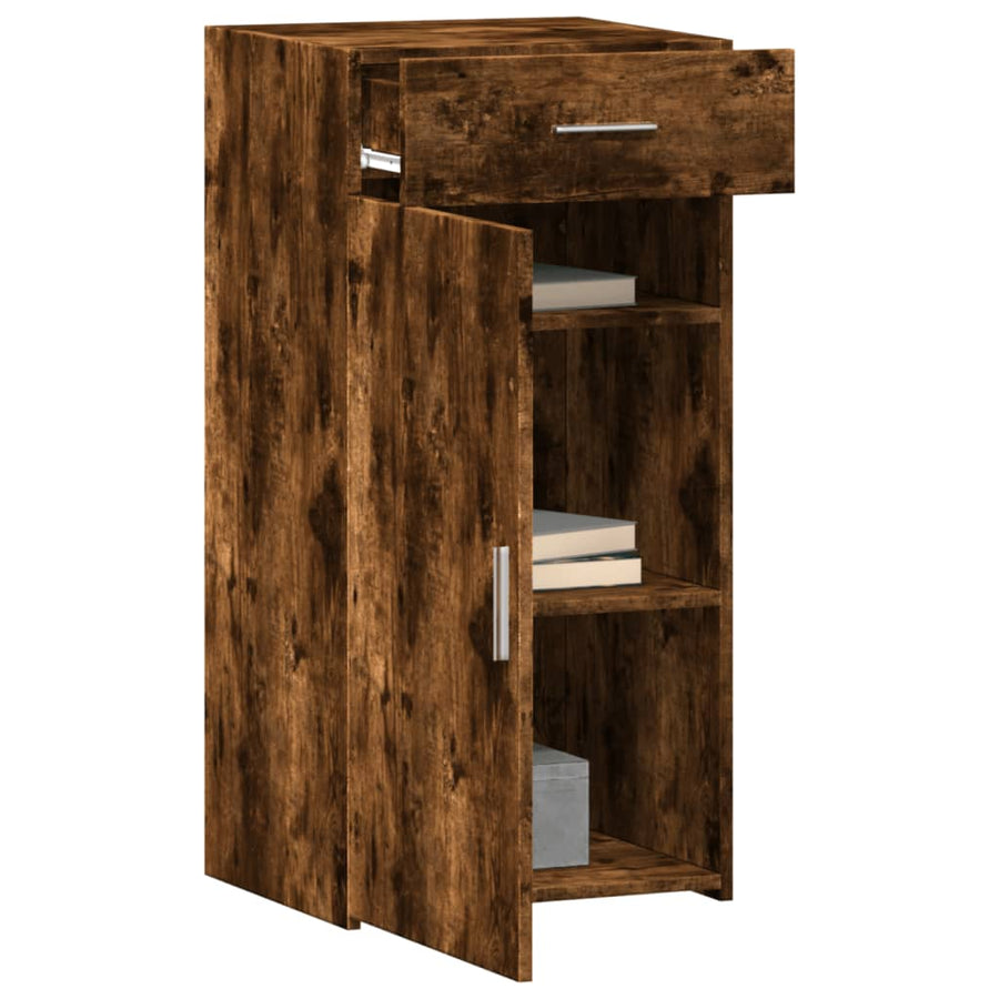 Dressoir 45x42,5x93 cm bewerkt hout gerookt eikenkleurig