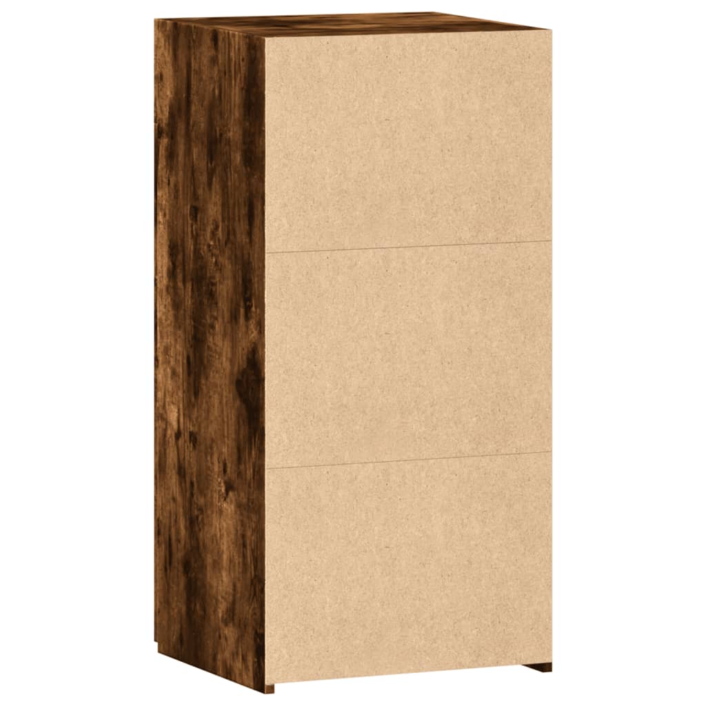Dressoir 45x42,5x93 cm bewerkt hout gerookt eikenkleurig