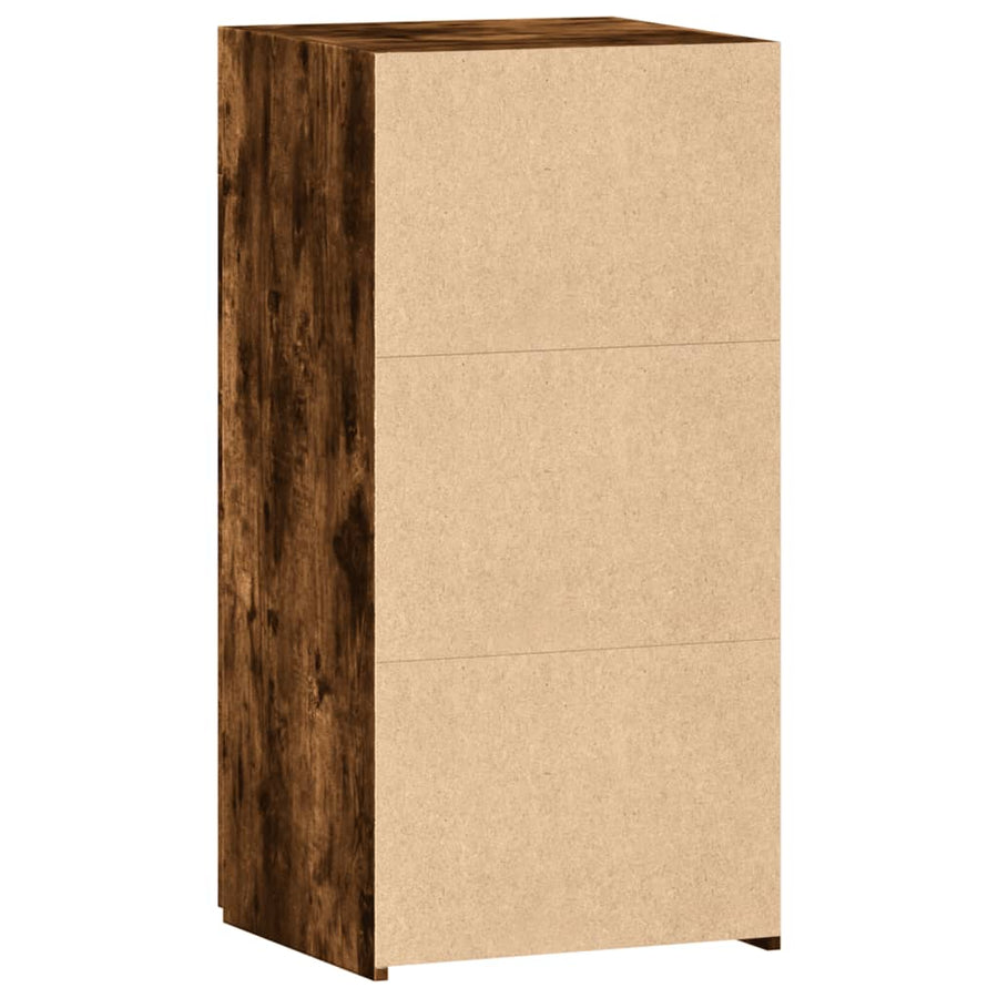 Dressoir 45x42,5x93 cm bewerkt hout gerookt eikenkleurig