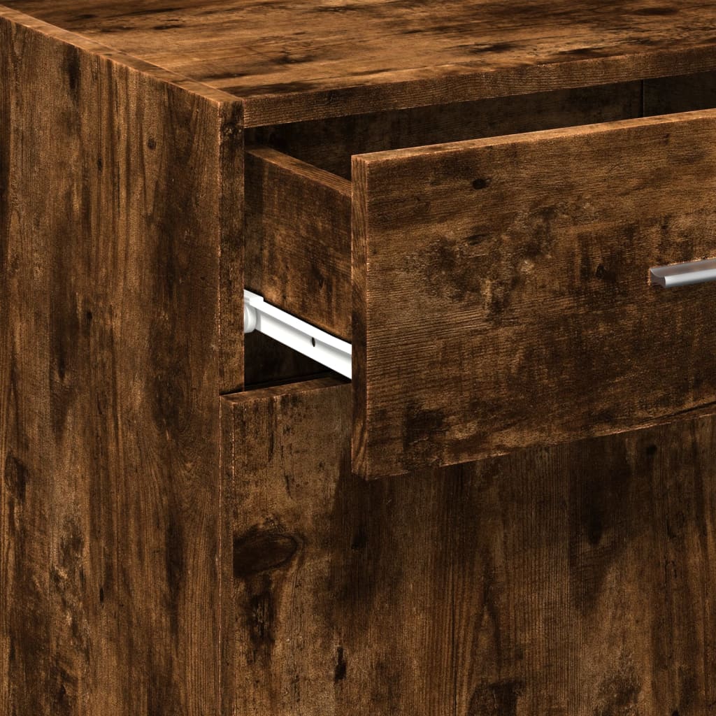 Dressoir 45x42,5x93 cm bewerkt hout gerookt eikenkleurig