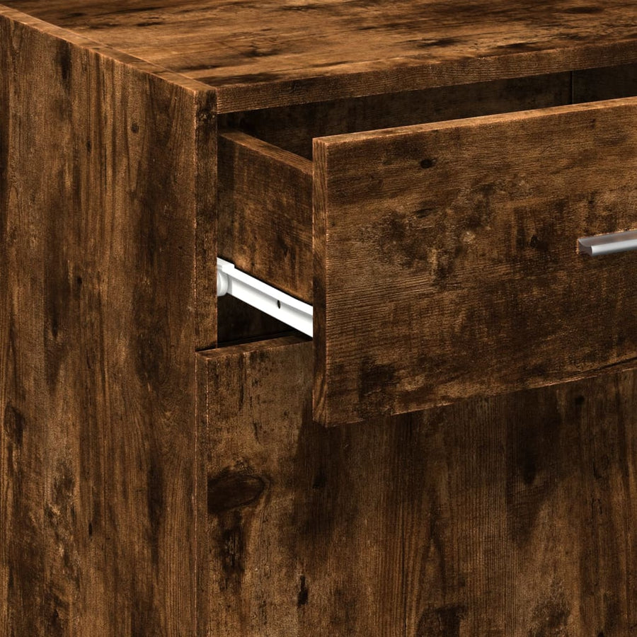 Dressoir 45x42,5x93 cm bewerkt hout gerookt eikenkleurig