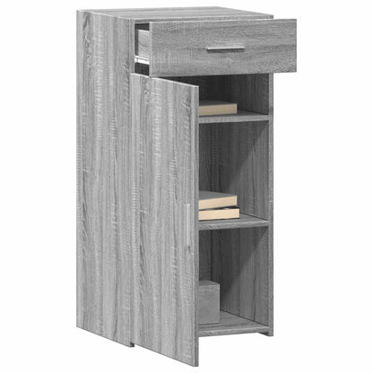 Dressoir 45X42,5X93 Cm Bewerkt Hout Eikenkleurig Grijs sonoma